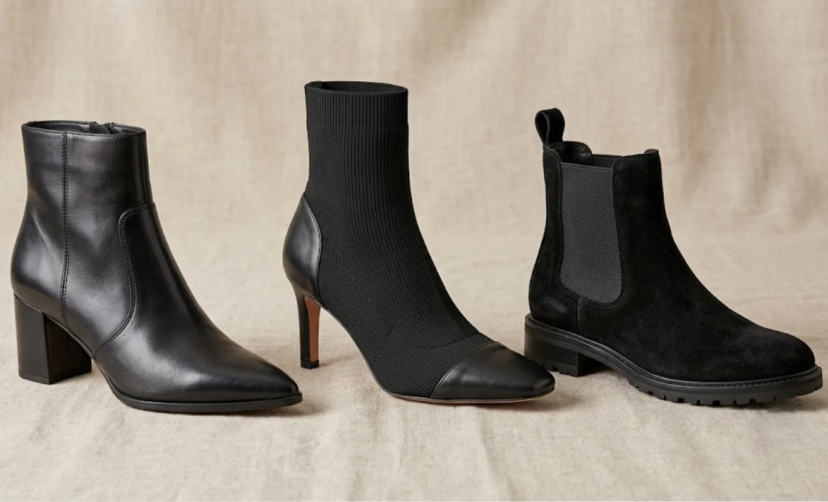 Different ankle boot styles compared for flattering fit on women over 40