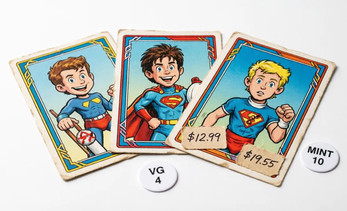 Adam Bomb Nasty Nick and Blasted Billy cards showing highest garbage pail kids value in 2026