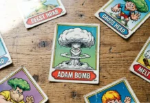 Garbage Pail Kids Value: A 2026 Guide to What Your Original Topps Cards Are Really Worth Original Topps garbage pail kids value cards including Adam Bomb spread on a wooden table