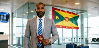 grenada citizenship by investment passport holder at international airport