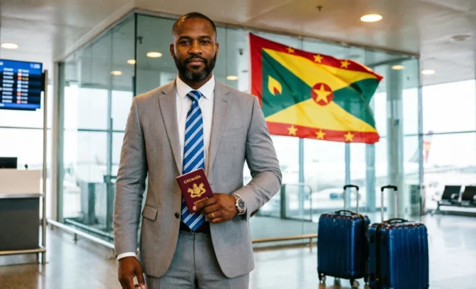 grenada citizenship by investment passport holder at international airport