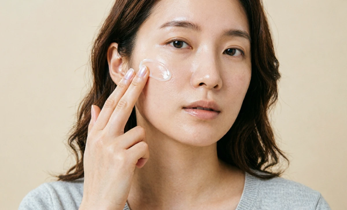Is petroleum jelly bad for you - woman applying thin layer of petroleum jelly to show occlusive skin barrier protection