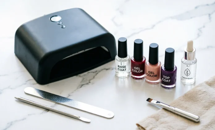 How to Do Gel Nails at Home – Beginner Gel Kit Setup Complete beginner gel nail kit showing how to do gel nails at home