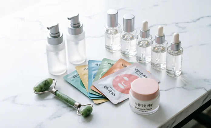 korean skincare routine comparison & benefits guide korean skincare routine with essence, toner, sheet mask & moisturizer for hydrated glass skin results