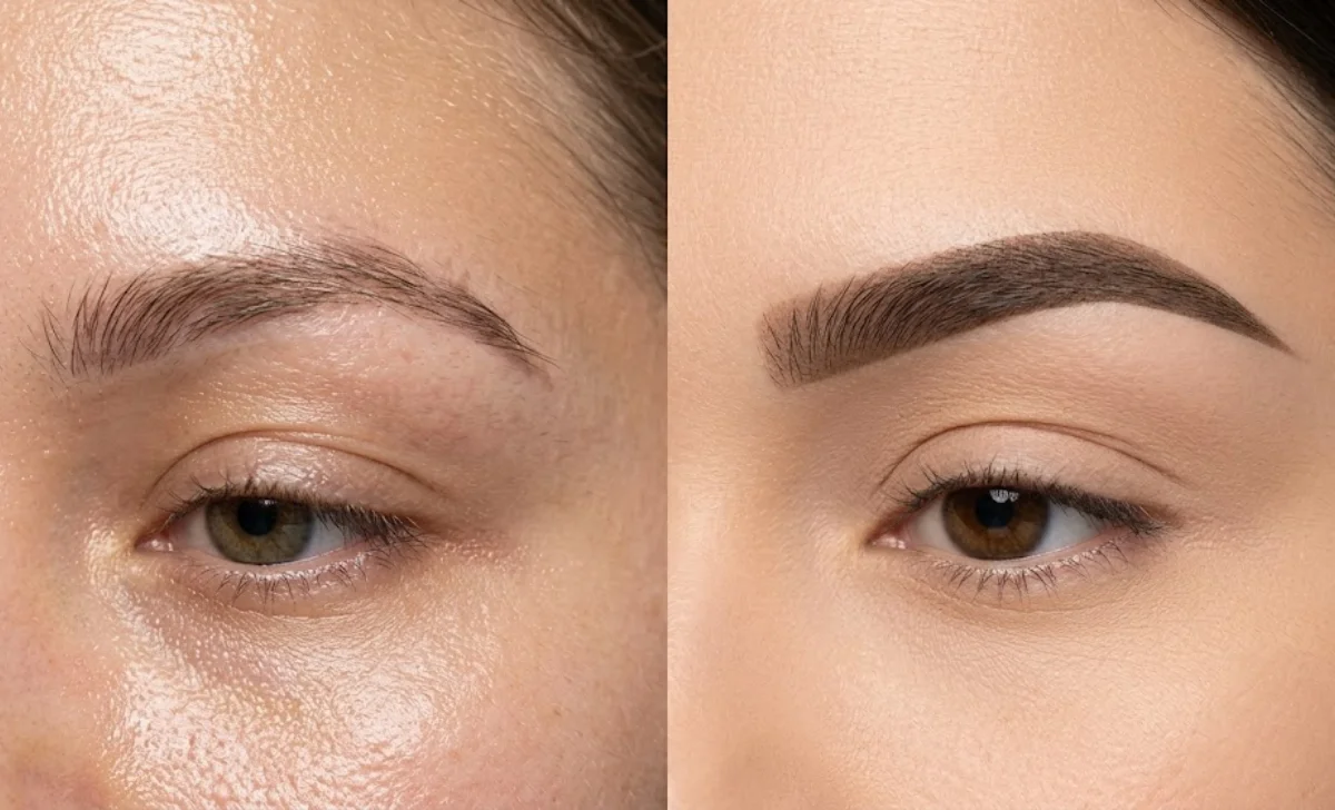 Microblading fading on oily skin vs powder brows holding definition