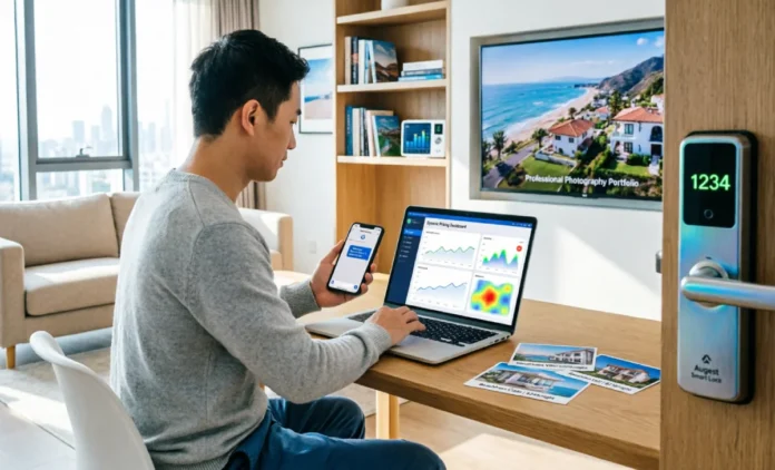 Vacation Rental Market Trends Shaping Modern Hosting Vacation rental market trends showing smart technology, direct bookings, dynamic pricing, and digital guest experiences.
