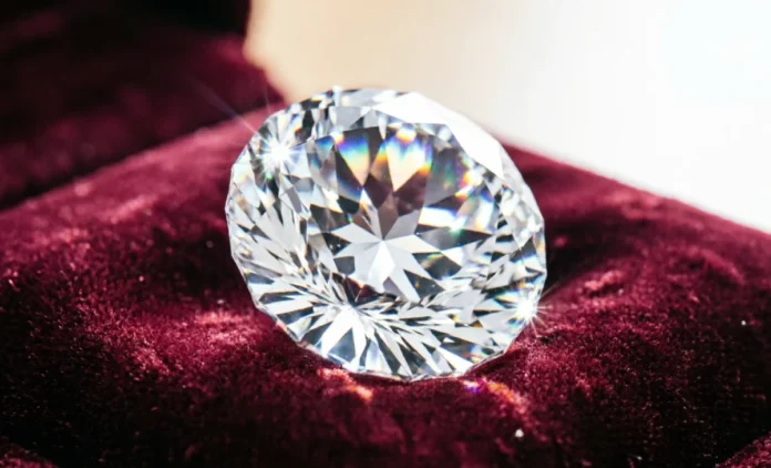 Aura Diamonds loose diamonds with brilliant cut sparkle on velvet background