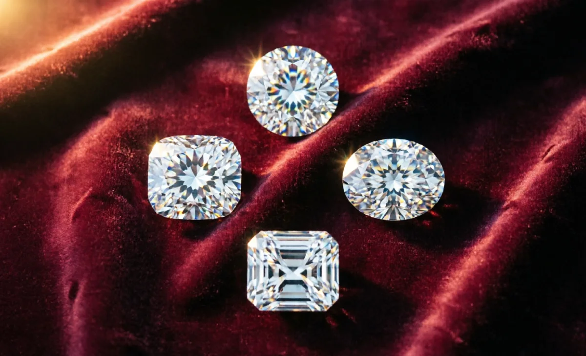 Aura Diamonds loose diamond shapes including round oval cushion and emerald cuts