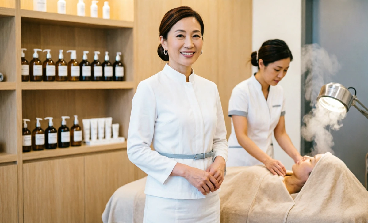 Beauty therapist career earnings — experienced therapist working in an upscale day spa