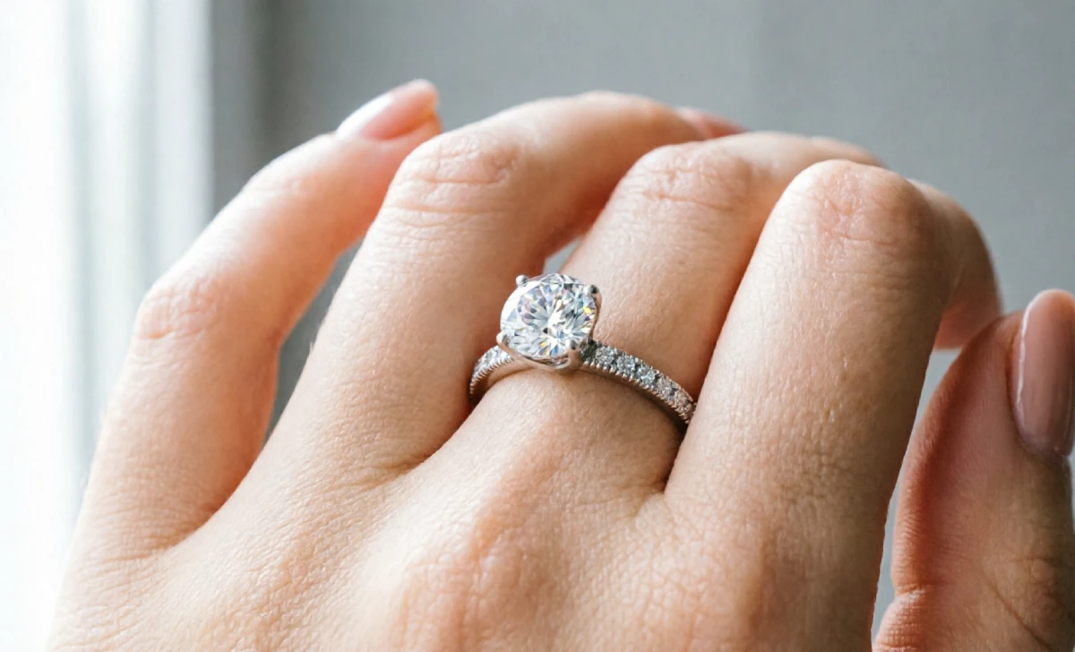 Lab-grown diamond ring representing bridal jewelry trends 2026 for ethical brides