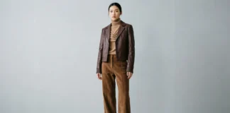 Brown on Brown Outfit styled with camel coat, chocolate knit, and taupe trousers