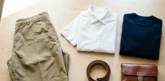 What goes with khaki pants and tops
