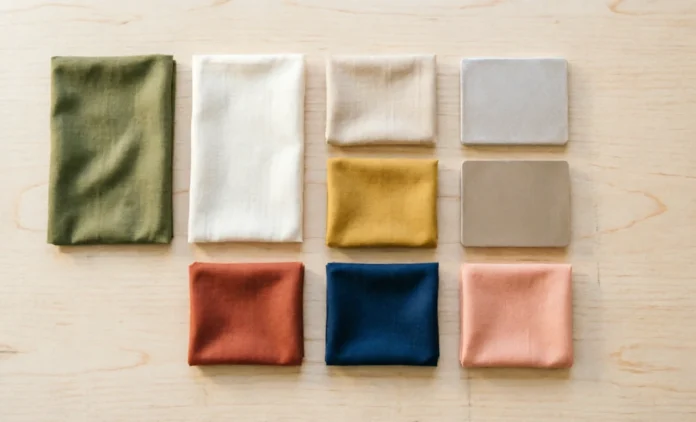 colors-that-go-with-olive-green-swatches Colors that go with olive green fabric swatches for outfit and home decor styling