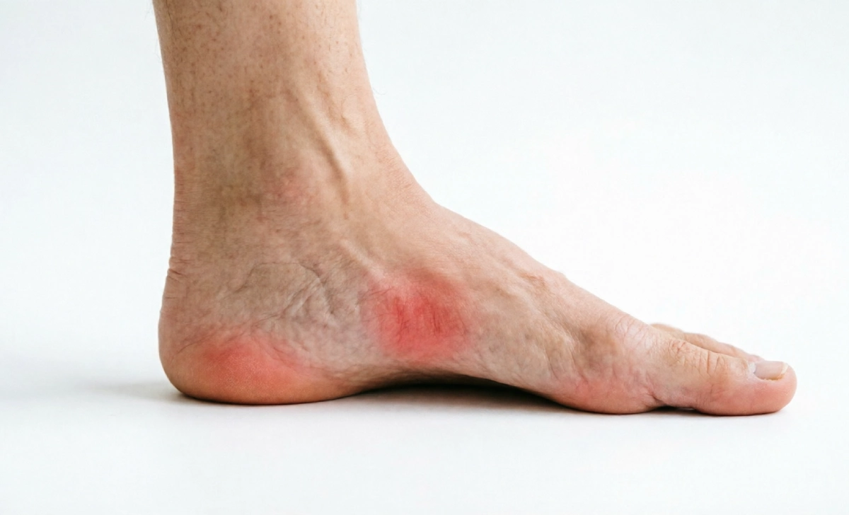 Foot pressure points showing where heels and flats create strain