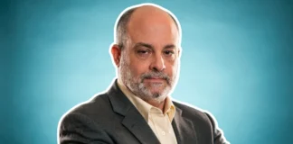 Microphone and books representing Mark Levin's radio, Fox News, and publishing income sources behind his 2026 net worth.