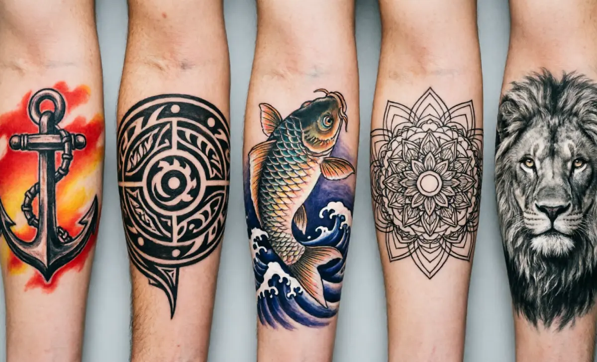 Comparison of popular tattoo styles including traditional, tribal, Japanese, geometric, and realism
