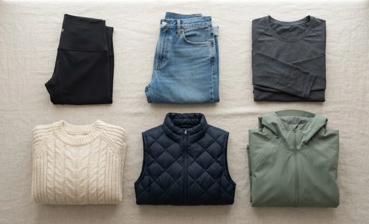 Soccer Mom Outfits capsule wardrobe with six mix-and-match core pieces