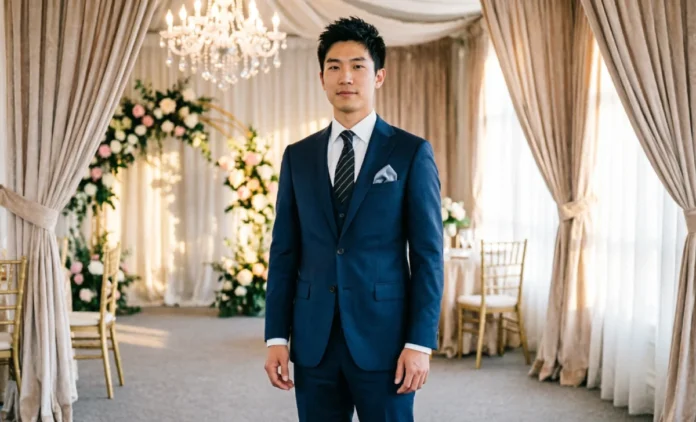 What to Wear to a Wedding Men – Navy Suit Outfit Guide what to wear to a wedding men – navy suit outfit example